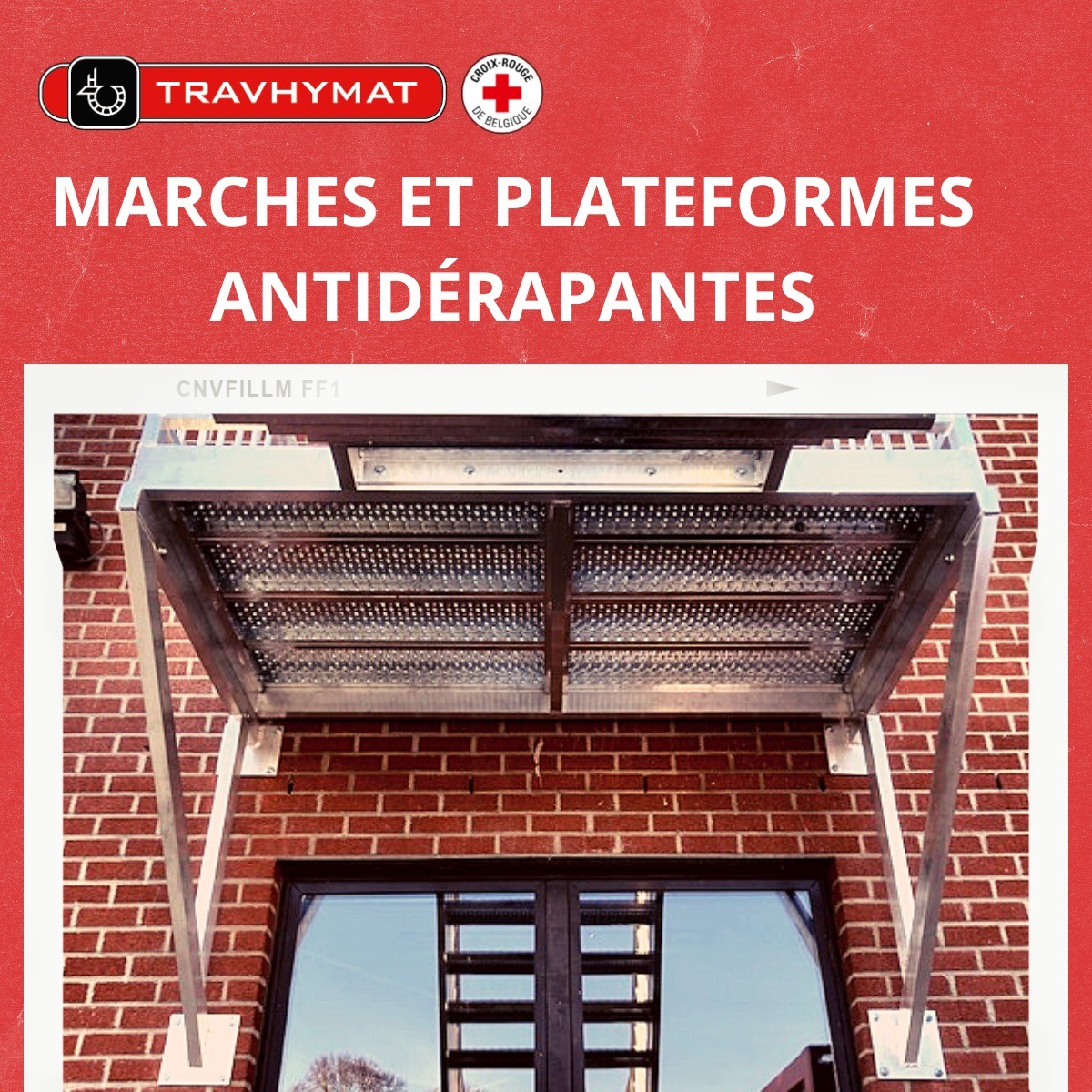 Travhymat marches anti derapantes sur mesure croix rouge belgique